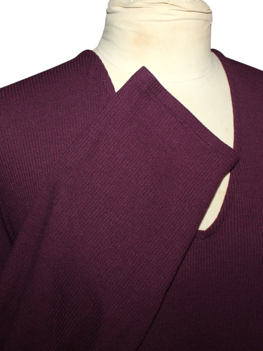 NWT Torrid Potent Purple Tiered Waffle Knit Mini Dress Plus Size 26 Pocket 4X - Picture 5 of 13